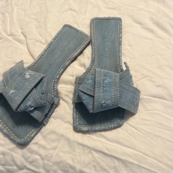 Acne Studios Musubi bow denim slides size 37 - Picture 3 of 6